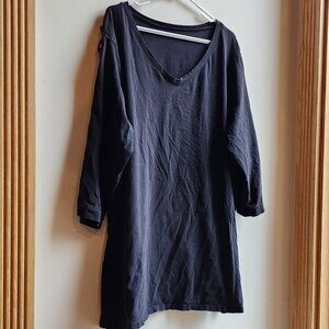 Black Plus Size V-Neck Stretch Cut-Out Jersey Size 3X